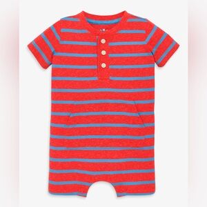 Primary heathered henley shortie in stripe